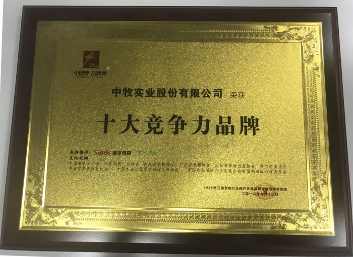 2018年9月，由中国畜牧业协会支持，赛尔传媒举办的2018畜牧行业用户优选品牌评选活动中，公司获“十大畜牧行业民族品牌”和“十大竞争力品牌”两项荣誉-2.jpg